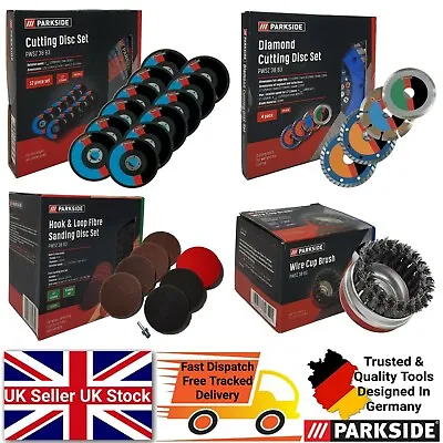 Parkside 125mm Metal Diamond Cutting Grinding Disc Wire Cup Brush Angle Grinder • £12.99