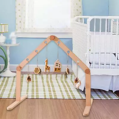 Wooden Play Gym Frame Early Development Montessori Toy Wooden Play Arch Baby • £40.73