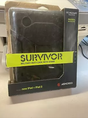 Survivor IPad Case Military Duty Case W/Stand New IPad + IPad 2 Black Original • $9.98