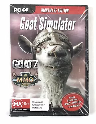 Goat Simulator~Nightmare Ed. PC-Game GoatZ+MMO-Sims DVD NEW~SEALED Free POST~ • $29.99