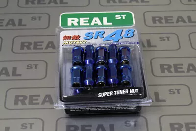 MUTEKI SR48 Open End Lug Nuts 12X1.50 48mm Burned Blue 32906UN • $157.70