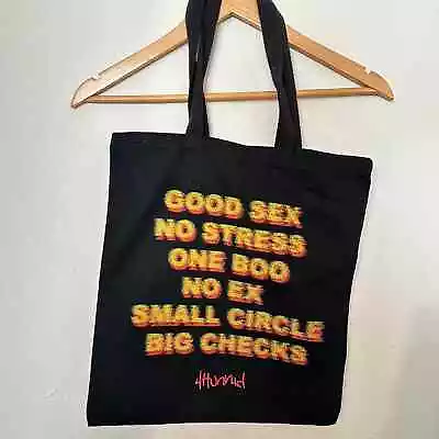 YG 4Hunnid Good Sex No Stress One Boo No Ex Small Circle Big Checks Tote Bag • $30