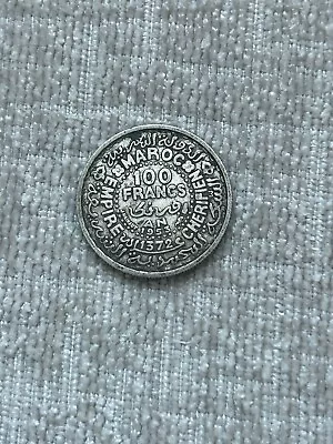 Morocco 100 Francs 1953 Silver Coin • $9.99