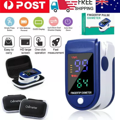 Fingertip Pulse Oximeter Blood Oxygen Saturation Meter Finger PR Monitor W/ Bag. • $10.98