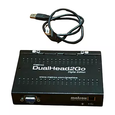 MATROX DUALHEAD2GO Analog Dual VGA Edition D2G-A2D-IF W/ USB Adapter • $21.99