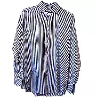 Hugo Boss Sharp Fit Men's Shirt 16 34/35 Gray/Blue/Silver • $30