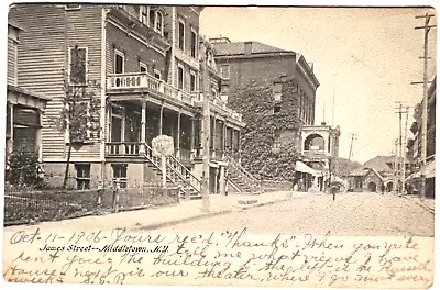 Antique Postcard C1906 James Street Middletown New York A8 • $14.95