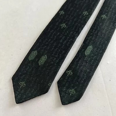 Vintage Wembley Super Skinny Tie In Blue With Green Accents  • $14.99
