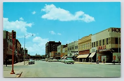 C1950s~Abilene Texas TX~Rexall~Stores~Main Street~Downtown~Cars~VTG Postcard • $6.75
