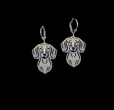Dachshund Silver Earrings Animal Dog Canine Gifts • $8.99