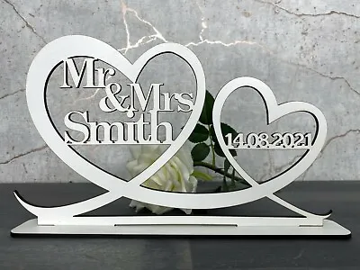 Personalised Mr & Mrs Top Table Sign & Date Mr And Mrs Wedding Decoration Gift. • $13.77