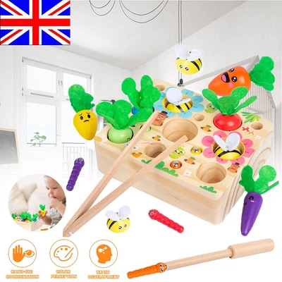 £14.89 • Buy Wooden Montessori Toys For 2 3 Years Old Boys Girls Gift Fun Toddler Educational