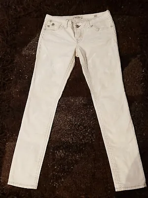 MEK Jaisalmer Cigarette Womens White With Paint Marks Jeans 30/34 • $22