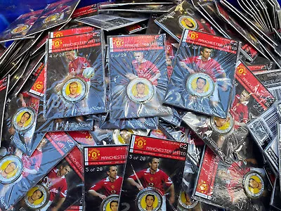 Job Lot Wholesale Manchester United Coin 20 To Collect 2005 VERY RARE 50 Medals • £35.99