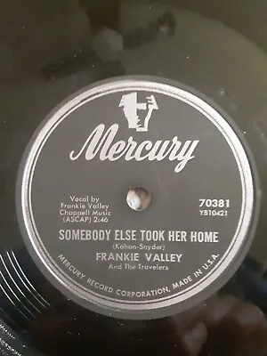 FRANKIE VALLI As VALLEY RARE 10  VINYL 78 RECORD 1954 Mercury 4 SEASONS LOVERS • $139.50