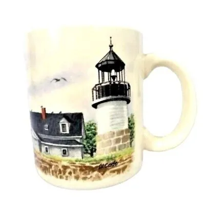 Crossroads Lighthouse Pelicans Coffee Mug Cup Ceramic 3.75-in Nautical Beach • $13.80