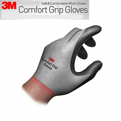 3M Comfort Grip Work Gloves Safety Gardening Mechanic Work Gloves 6 Or 12 Pairs • $24.20