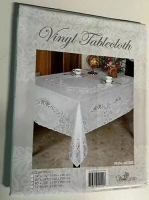 Vintage Look Vinyl Lace Tablecloth • $15.98