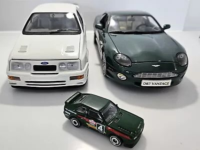  1:18 FORD Sierra Cosworth Car - White + Aston DB7 + Audi Quattro • £50