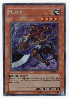 Yugioh PP02-EN016 Mezuki Unlimited Edition Secret Rare NM/LP SPANISH • $5.68