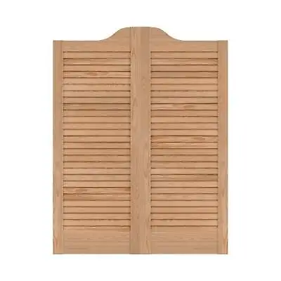 WoodDoor+ 28mm Internal Clear Pine Cafe Style Ranch Louvre Door Pair • £139.15