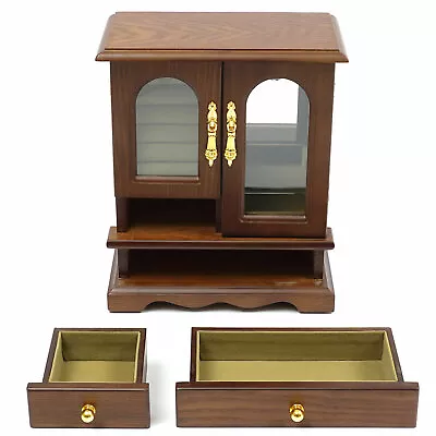 4 Layer Wood Jewelry Box Necklace Earrings Ring Organizer Jewelry Storage Box • $30