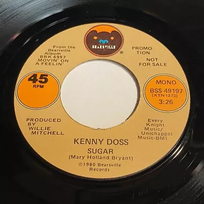 Kenny Doss: Sugar (Mono) / (Stereo) 45 - Bearsville BSS 49197 - Soul • $6.79