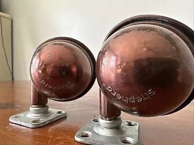 Set Of 2 Casters Vintage Shepherd Swivel Ball Wheel Copper Color Metal Spherical • $25