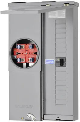 $172.80 • Buy 100 Amp 16-Space 24-Circuit Meter Socket Main Breaker Load Center CSED Outdoor