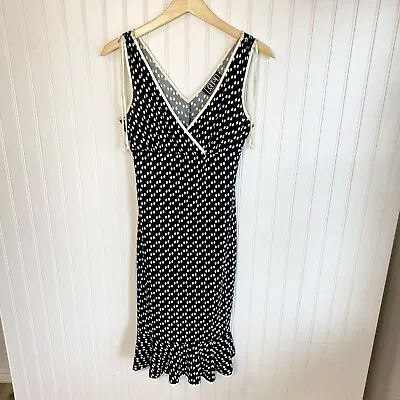 Vintage 90s City Triangles Polka Dot Dress Small USA • $28