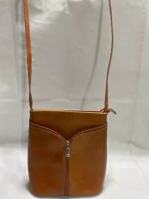 Vintage Vera Pelle Chic Italian Leather Designer Crossbody Mini Bag • $36.01