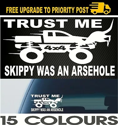 $6.80 • Buy Skippy Here SKIP Decal Car Bullbar Kangaroo 4X4 Ute DECAL Sticker