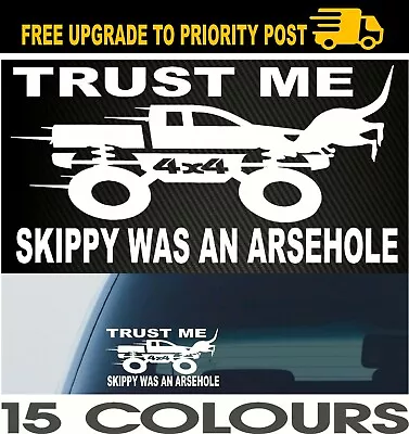 Skippy Here SKIP Decal Car Bullbar Kangaroo 4X4 Ute DECAL Sticker • $7.99