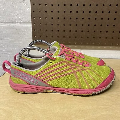 Merrell Womens Size 9.5 US Yellow Pink J58096 Road Glove Dash 2 Minimal Shoes  • $29.99