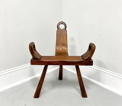 Vintage 20th Century Oak Handcrafted Milking Stool • $595