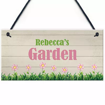 Garden Sign PERSONALISED Any Name Summerhouse Shed Fairy Plaque • £6.99