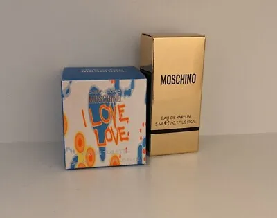 Set Of 2 Moschino. Fresh Gold Couture Mini 0.17oz & I Love Love Mini 0.17oz • $19.95