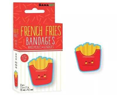 Fries Pattern Self-Adhesive Fun Novelty Bandages 18pcs • $8.54