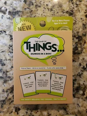 $11.29 • Buy The Game Of Things... Humor In A Box-Pick A Topic, Write Reponse, Funny Answers