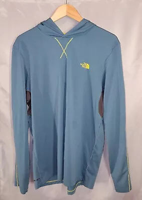 The North Face Jacket Mens Large Yellow Long Sleeve Hooded Shirt Solid Flashdry • $17