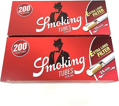 SMOKING Premium EMPTY Cigarette Filter Tubes 200 Tubes-make Your Own 2/5 Packs • £9.50