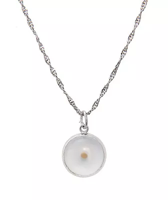 Sterling Silver Christian Mustard Seed Faith Charm With Thin Singapore Necklace • $41.99