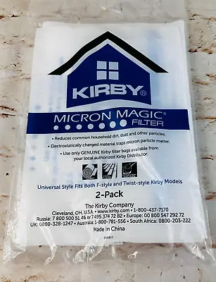 Kirby F Style & Twist Filter 2 Pack Vacuum Cleaner Bags Micron Magic NEW SEALED • $4.79