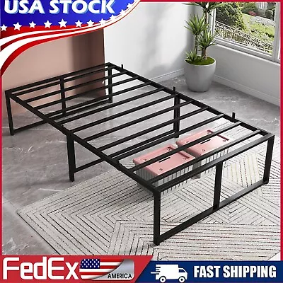 14-inch Twin Size Platform Bed Frame Heavy Duty Metal Sturdy Steel Slats Support • $59.99