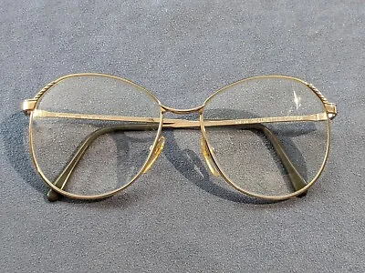 Vintage 1980's Marcolin Lunettes Cartiers Gold Tone Oversized Frame 978-GS • $109.24