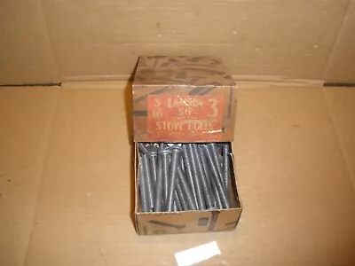 Box Of 35 Lamson 5/16 -18 X 3  Stove Bolts & Square Nuts NOS 1948 Vintage USA • $22