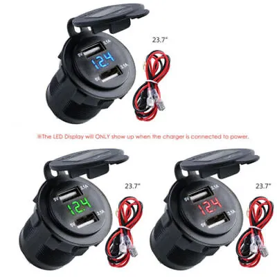 12V Car Fast Charger Dual USB Port Power Outlet Cigarette Lighter Adapter Socket • $11.58