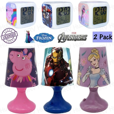 £22.49 • Buy Licensed Kids 18cm LED Table Lamp,8cm Light Up Digital Alarm Clock Set,Xmas Gift