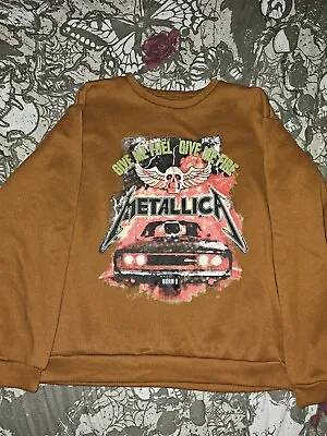 Metallica Metal Music Sweatshirt Blush Mark Large • $14.99