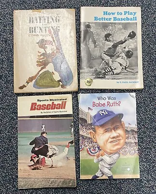 Vintage Baseball Book Lot Of 4 • $3.99